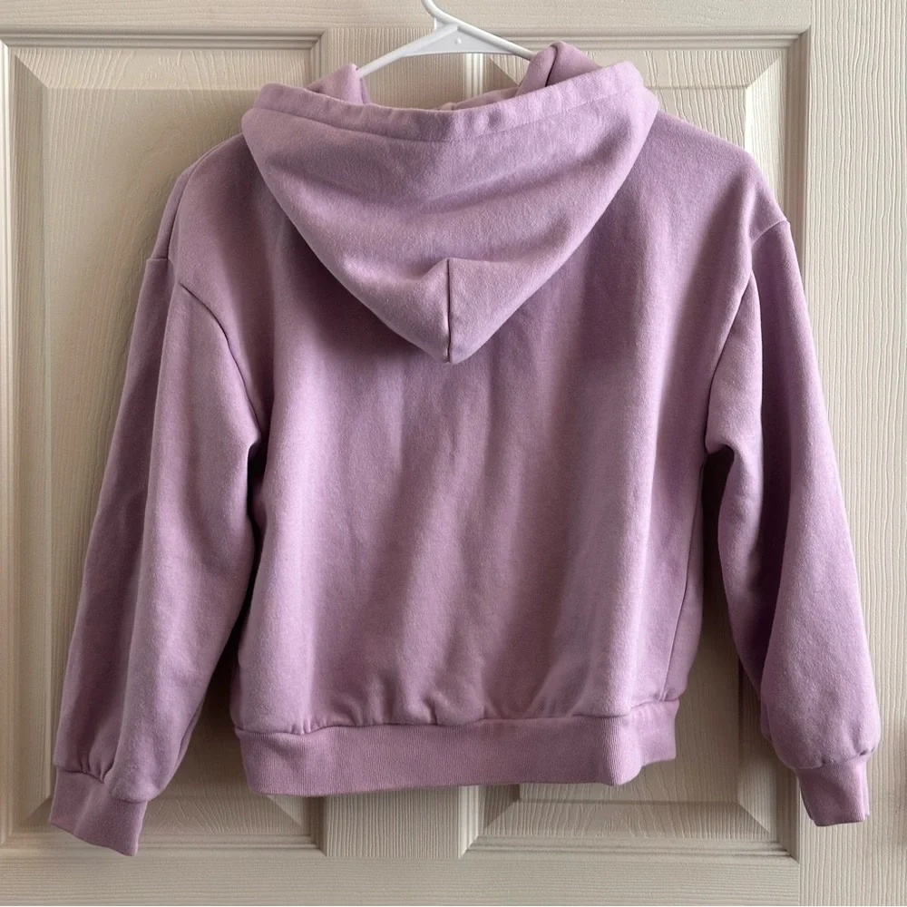 GAP Kids Light Purple Logo Heart Fleece Hoodie Girl’s Size Large 10